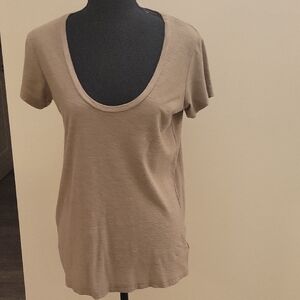 James Perse Light Brown Short Sleeve Tee